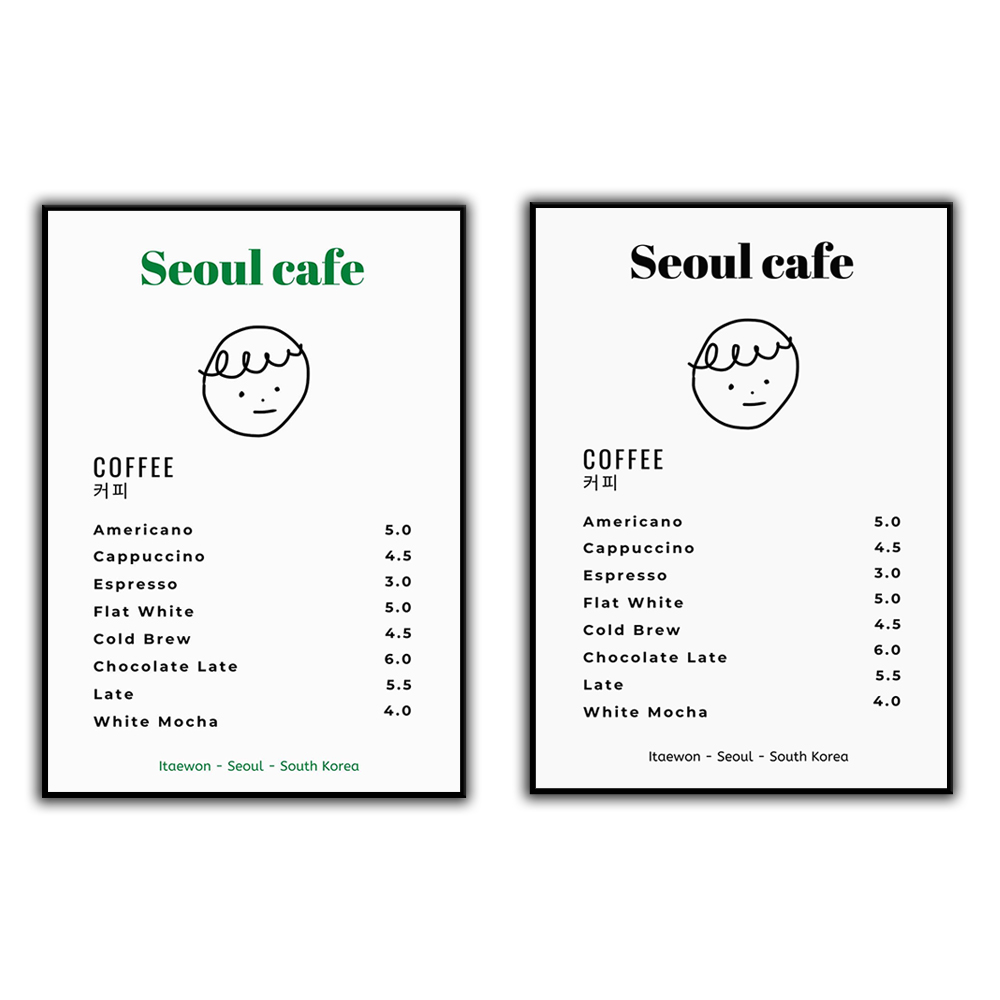 Seoul Cafe Print Wall Art Печа – обзор и цена Korean Lifestyle Aesthetic